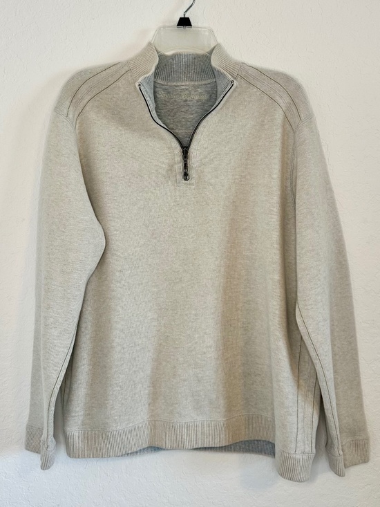 Tommy Bahama Other - MEN'S Tommy Bahama Beige Quarter-Zip Pullover Sweater, Size L